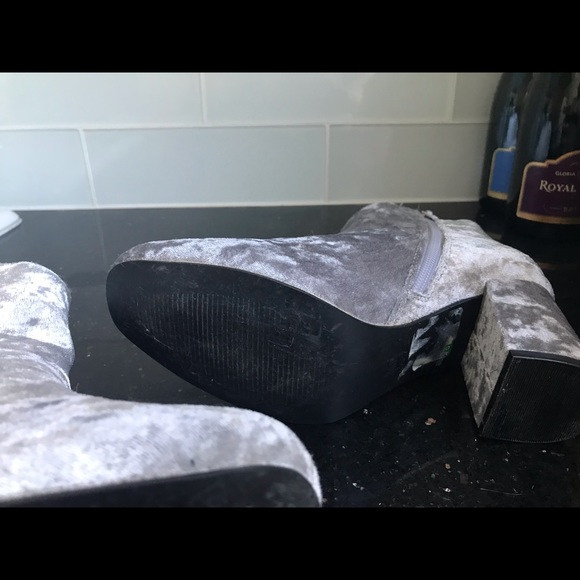 Velvet Grey/Blue Booties - Picture 7 of 8